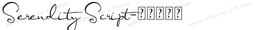 Serendity Script字体转换